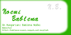 noemi bablena business card